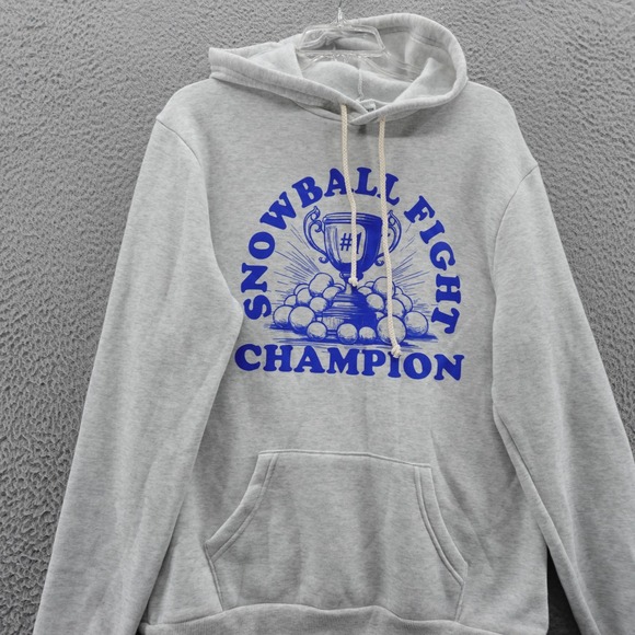 Where Im From Mens Gray Snowball Fight Champion Hoodie Sweatshirt Medium NEW - Picture 3 of 12